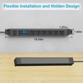 thumbnail image 4 of Power Strip HHSOET de metal con montaje giratorio de 360°, 8 enchufes, 4 of 6