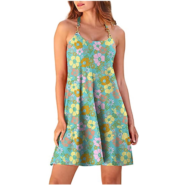 Birdeem Womens Fashion Casual Spring Summer Camis Sleeveless Round Neck Dress