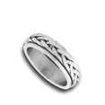 thumbnail image 4 of Spinner Celtic Weave Knot Wide Wedding Ring Stainless Steel Band Gray Jewelry Female Male Size 12, 4 of 4