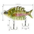thumbnail image 3 of Bassdash SwimPanfish 2.5”/0.34oz Hard Bluegill Swimbaits Multi Jointed Topwater Trout Bass Fishing Crank Lure for Freshwater and Saltwater, 3 of 5