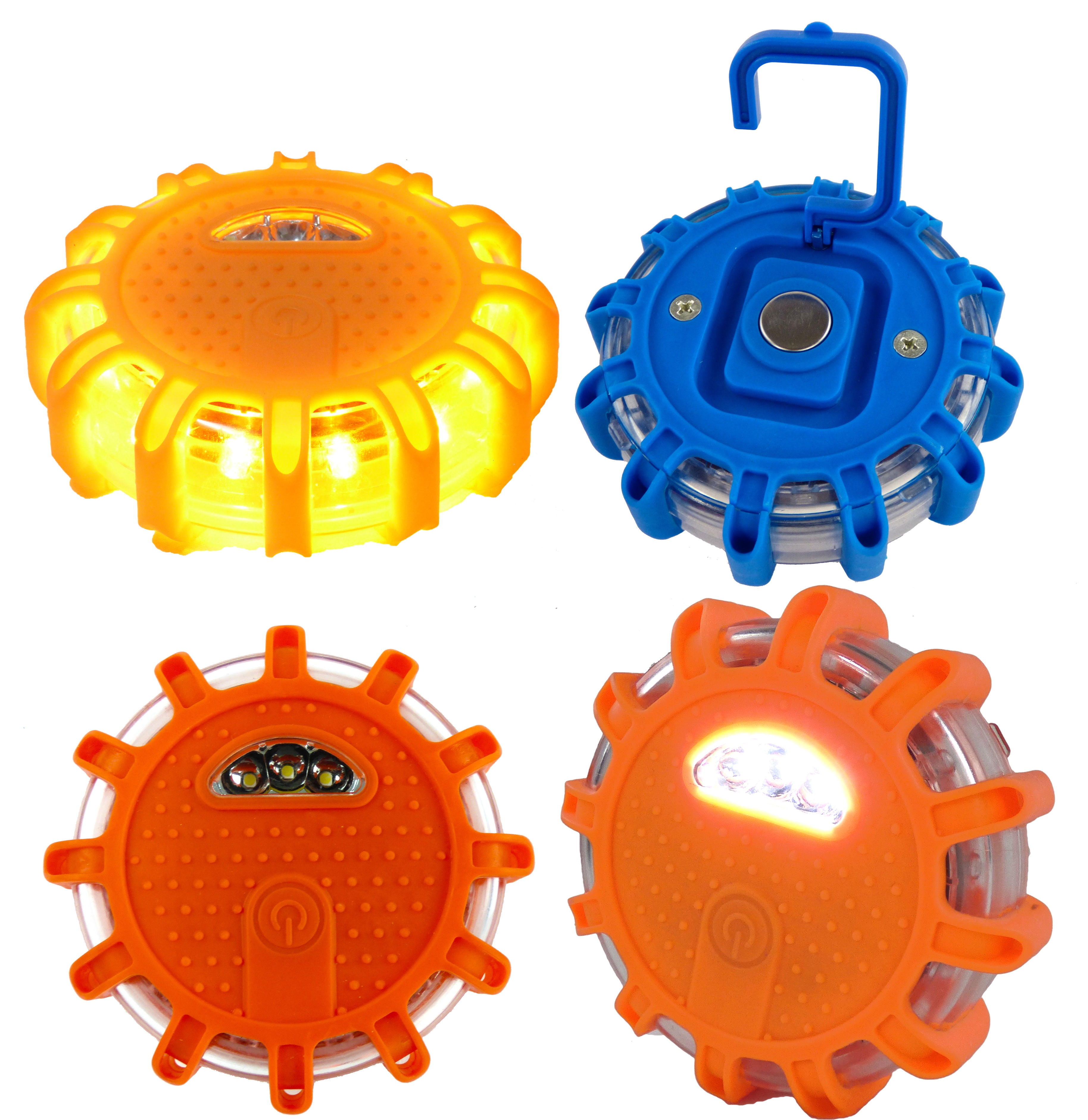 LED Safety Road Side Emergency Flares 9 Light Modes, Flashlight