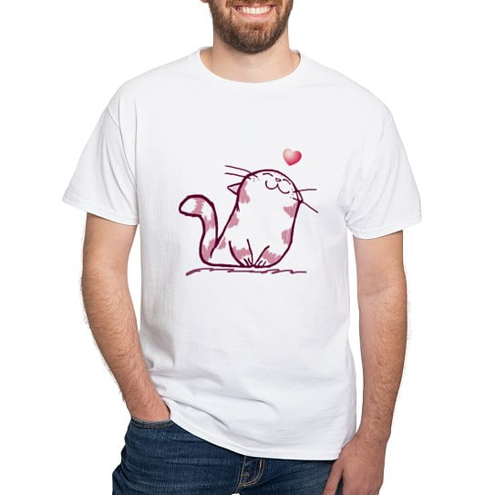 CafePress - Kitty Love T Shirt - Men's Classic Cotton T-Shirts