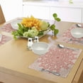 thumbnail image 4 of Ambesonne Mandala Place Mats Set of 4, Rural Meadow Wild Flowers, Standard Size, Peach Salmon, 4 of 6