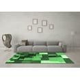 thumbnail image 3 of Ahgly Company Indoor Rectangle Abstract Emerald Green Contemporary Area Rugs, 3' x 5', 3 of 4