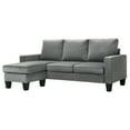 thumbnail image 3 of Glory Furniture Jessica Velvet Sofa Chaise in Gray, 3 of 6