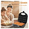 thumbnail image 3 of Electric Hot Dog Machine Waffle Maker 6 Corn Dogs Non-Stick Double-sided Heating Sausage ,Easy to Operate, 3 of 6