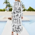 thumbnail image 2 of Maryland Flash Sheet Long Sleeved Shirt Dress women long dresses Female dress women dresses, 2 of 6