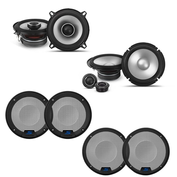 Alpine S2 S-Series 6.5" Component & 5.25" Coaxial Bundle w/ (2) KTE S-Series Speaker Grill