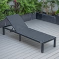 thumbnail image 2 of LeisureMod Outdoor Chaise Lounge Chair with Aluminum Frame and Sling Fabric Seat Adjustable Reclining Positions for Modern Home, Patio, Backyard Marlin Collection in Black, 2 of 15