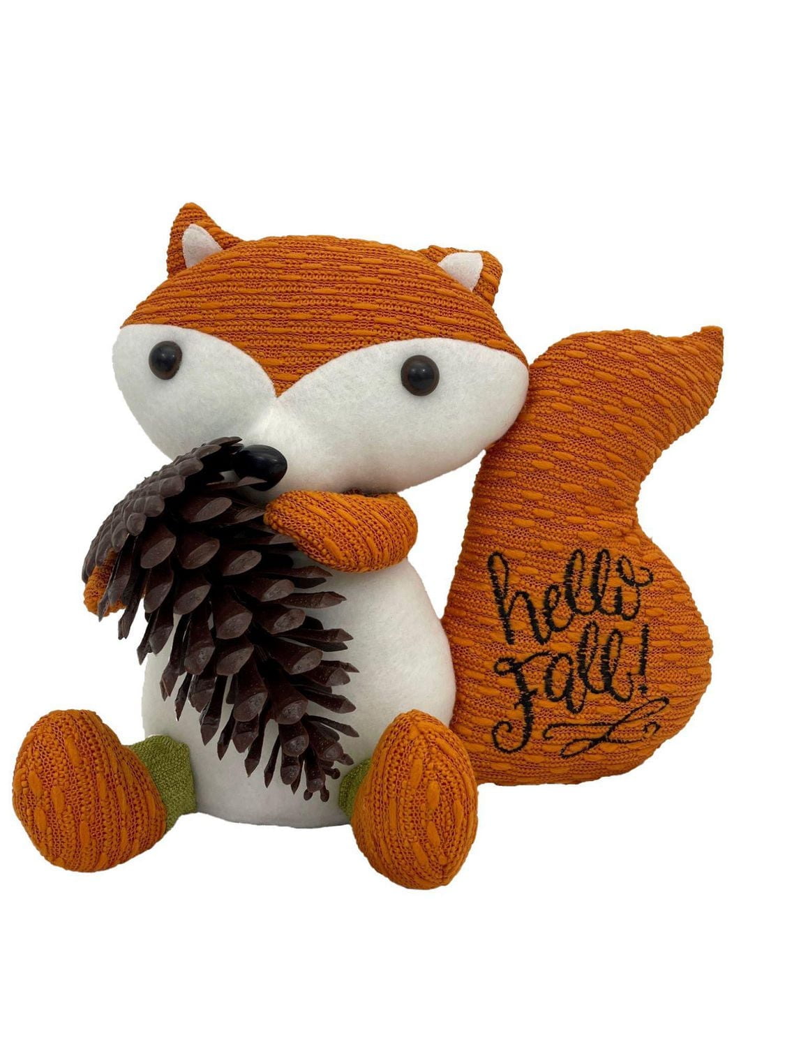Way To Celebrate 9 Inch Fall Fox Holding Pinecone