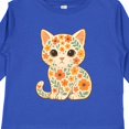 thumbnail image 4 of Inktastic Retro Kitty Cat Flowered Girls Long Sleeve Toddler T-Shirt, 4 of 5