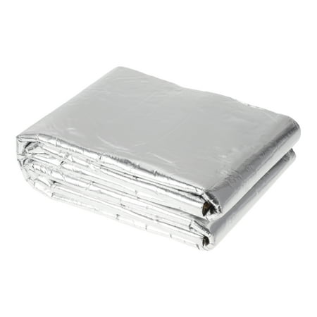 Unique Bargains 236mil 6mm 10.76sqft Car Sound Deadening Mat Glassfiber Heat Shield Material Self Adhesive for Hood Boat Engine Cover 78.74 x19.69 Silver Tone