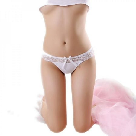 

Apocaly Women s Lace Transparent Briefs Seamless Panties V String Lingerie Panty Underwear Girls Thongs Knickers White