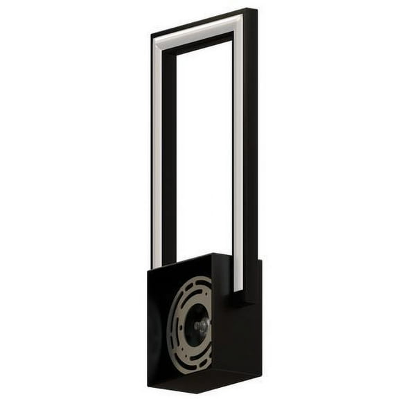 Ambiate Catola 12W LED Wall Sconce - Outdoor Lighting for Porches, Patios, and More - 3000K, 470 Lumens - Black Finish - ETL Listed