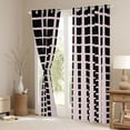 thumbnail image 3 of Feelyou Modern Buffalo Plaid Blackout Curtains Set of 2 (52x84 Each) for Adult, Chic Checkered Square Window Curtains, Abstract Stripes Curtains and Drapes, Black Out Curtains Decor, 3 of 6