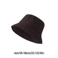 thumbnail image 3 of Guardurnaity Sombrero de cubo para mujer, ala ancha, Color sólido, para playa, viaje, sol, lavable, para exteriores, decorativo, para niña, Sombreros NO13, 3 of 6