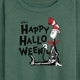thumbnail image 3 of Dr. Seuss - Happy Halloween Skeleton Cat - Women's Lightweight French Terry Long Sleeve Shirt, 3 of 6
