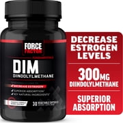 Force Factor DIM Supplement, 300mg Diindolylmethane to Help Decrease Estrogen in Men & Women, Support Hormone Health, Superior Absorption, 30 Capsules