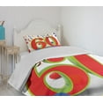 thumbnail image 4 of Ambesonne Colorful Quilted Bedspread Set 2 Pcs, Party Swirls, Twin Size, Multicolor, 4 of 6