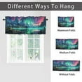 thumbnail image 6 of Aurora Borealis Forest Curtain Valances Fantasy Galaxy Colorful Starry Sky Window Valance for Bedroom Bathroom Living Room Dining Room Valances Set 54 by 18 in, 1 Panel, 6 of 6