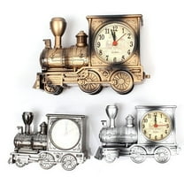 Limei Retro Train Clock Model Train Locomotive Clock Table Time Clock Steampunk Decoration Home Office Shelf Train Model Time Clock
