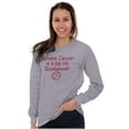 thumbnail image 4 of Breast Cancer is a Doodiehead Women's Long Sleeve T Shirt Brisco Brands S, 4 of 6