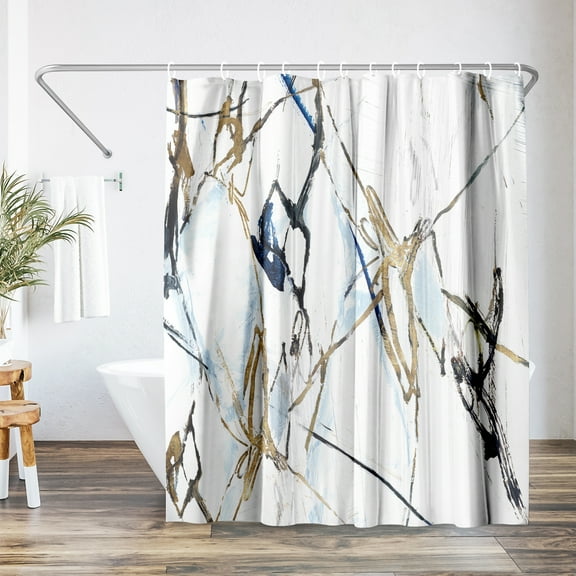 Americanflat 71" x 74" Shower Curtain, Moonstruck I by PI Creative Art