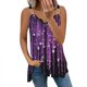 thumbnail image 1 of Gibobby Camisetas Mujer Baratas Manga Corta Camiseta suelta informal con cuello en V para mujer, blusa manga corta con estampado(Morado,M), 1 of 5