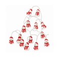 thumbnail image 2 of QISIWOLE Christmas Red Snowman LED String Lights, 10.5ft Plastic Cord with Santa Face Bulbs and USB Plug, Warm Ambiance Glow for Tree Mantel Window Party, 10.5ft, 2 of 8