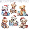 thumbnail image 2 of Christmas Teddy Bear Decorative Wooden Clip-on Ornaments of 6 by G. Debrekht - Christmas Decor - 8090011C-S6, 2 of 11
