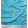 thumbnail image 1 of Soimoi Tissu Satin Modal Feuilles & Floral Imprimé Artistique 1 Yard 42 Pouces de Large, 1 of 5
