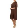 thumbnail image 3 of MOA COLLECTION Women's Plus Size Women's Jersey Knit A-Line Dress, 3 of 6