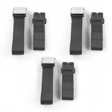 safeTboy Charcoal Lap Bucket Seat Belt Kit for 1964-1969 Ford GT40 Airplane 2 Point - 2 Belts