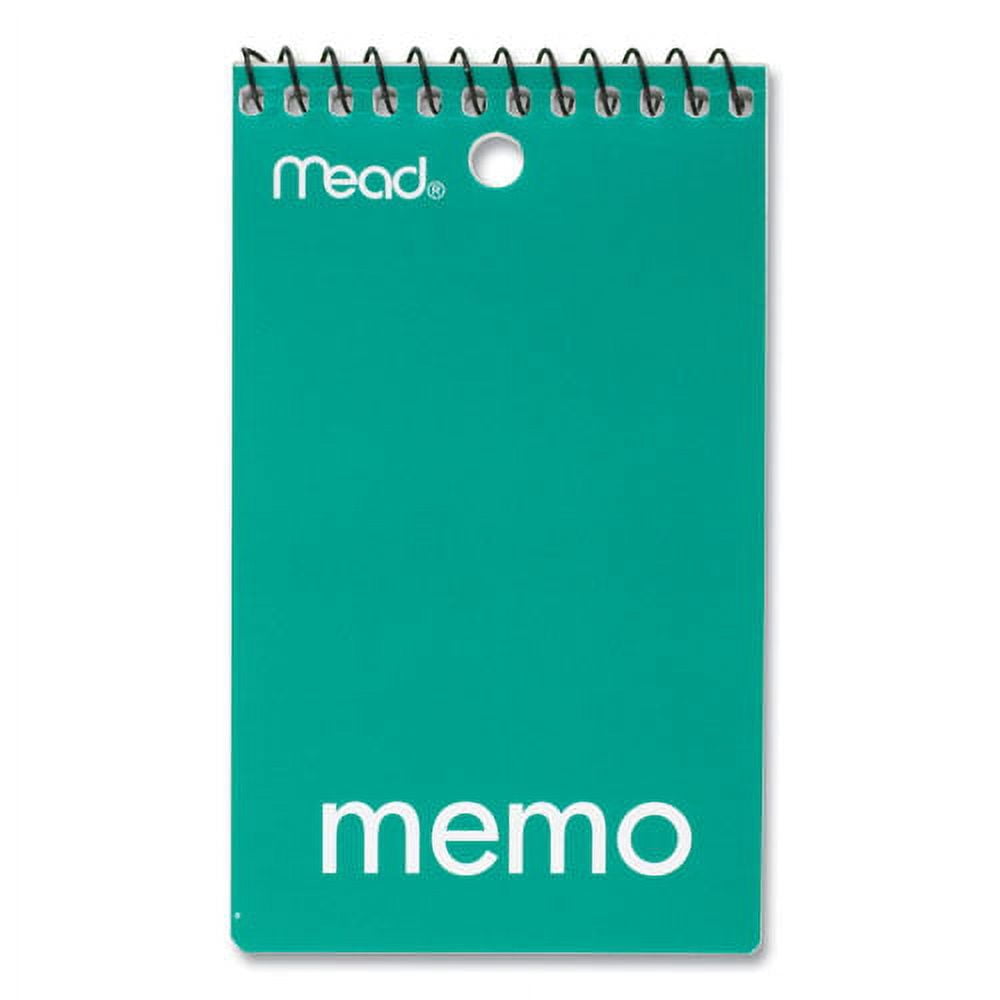 Wirebound Memo Pad With Wall-Hanger Eyelet, Medium/college Rule, Randomly Assorted Cover Colors, 60 White 3 X 5 Sheets | Bundle of 10 Each