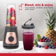 thumbnail image 2 of Holstein Housewares Personal Blender Grey Rose Gold with 25oz Travel Jar, 2 Speeds + Pulse Function, Dishwasher-Safe, 2 of 7