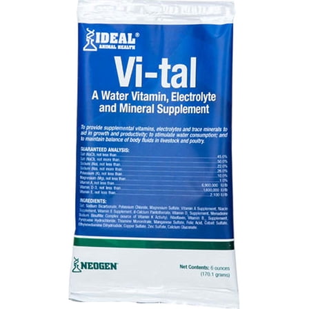 Vi-Tal Electrolyte , PartNo 148178, by Neogen IdealD, Size 6 OZ,  Contains essen