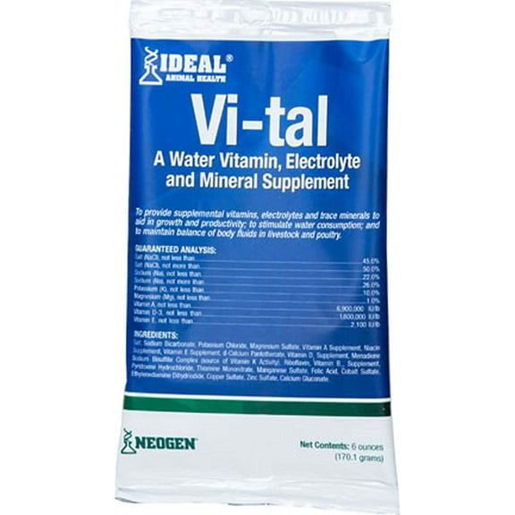 Vi-Tal Electrolyte , PartNo 148178, by Neogen IdealD, Size 6 OZ,  Contains essen
