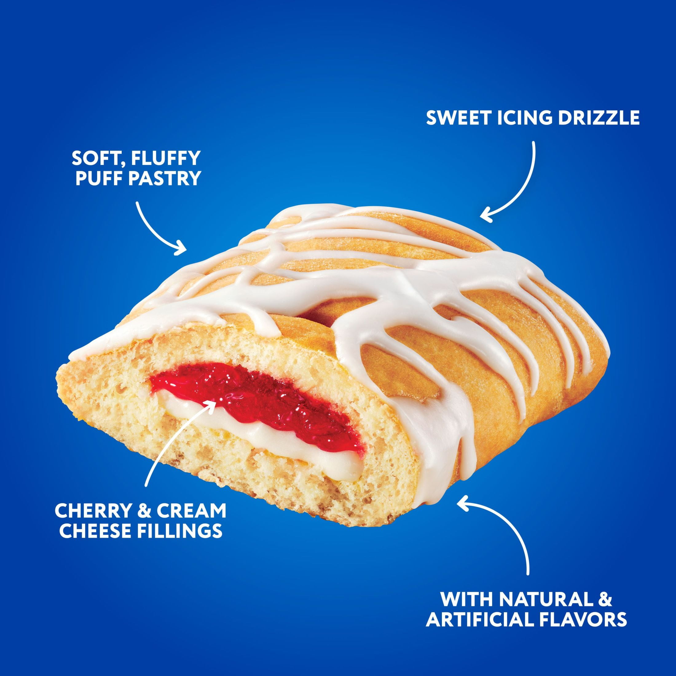 Hostess Cherry Cheese Danish, Round, 16.5oz, Pack of 6 - Walmart.com