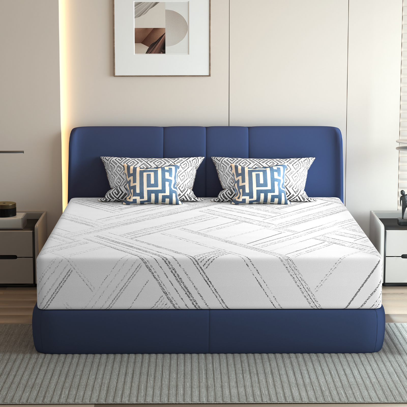 JYYA88BB 8-inch Cooling Gel Memory Foam Mattress in a Box, Medium-Firm, Twin Size