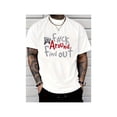 thumbnail image 1 of Camiseta informal para hombre 100 % algodón con estampado de oso bóxer: "FK AROUND AND FIND OUT", manga corta, cuello redondo, lavable a máquina, comodidad para todo el año., 1 of 6