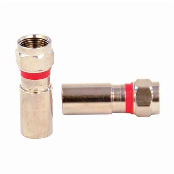 Dolphin Components Coupler, Cable, F-Type/Male, RG6, PK10 DC-CF6PLEN