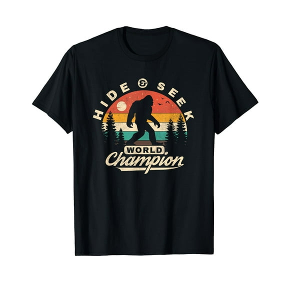 Bigfoot Hide and Seek World Champion Sasquatch Men Boys T-Shirt