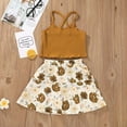 thumbnail image 5 of AURIGATE Baby Girl Clothes Skirt Toddler Kids Baby Girls Summer Fashion Sling Top Print Skirt Clothes Suit, 5 of 5