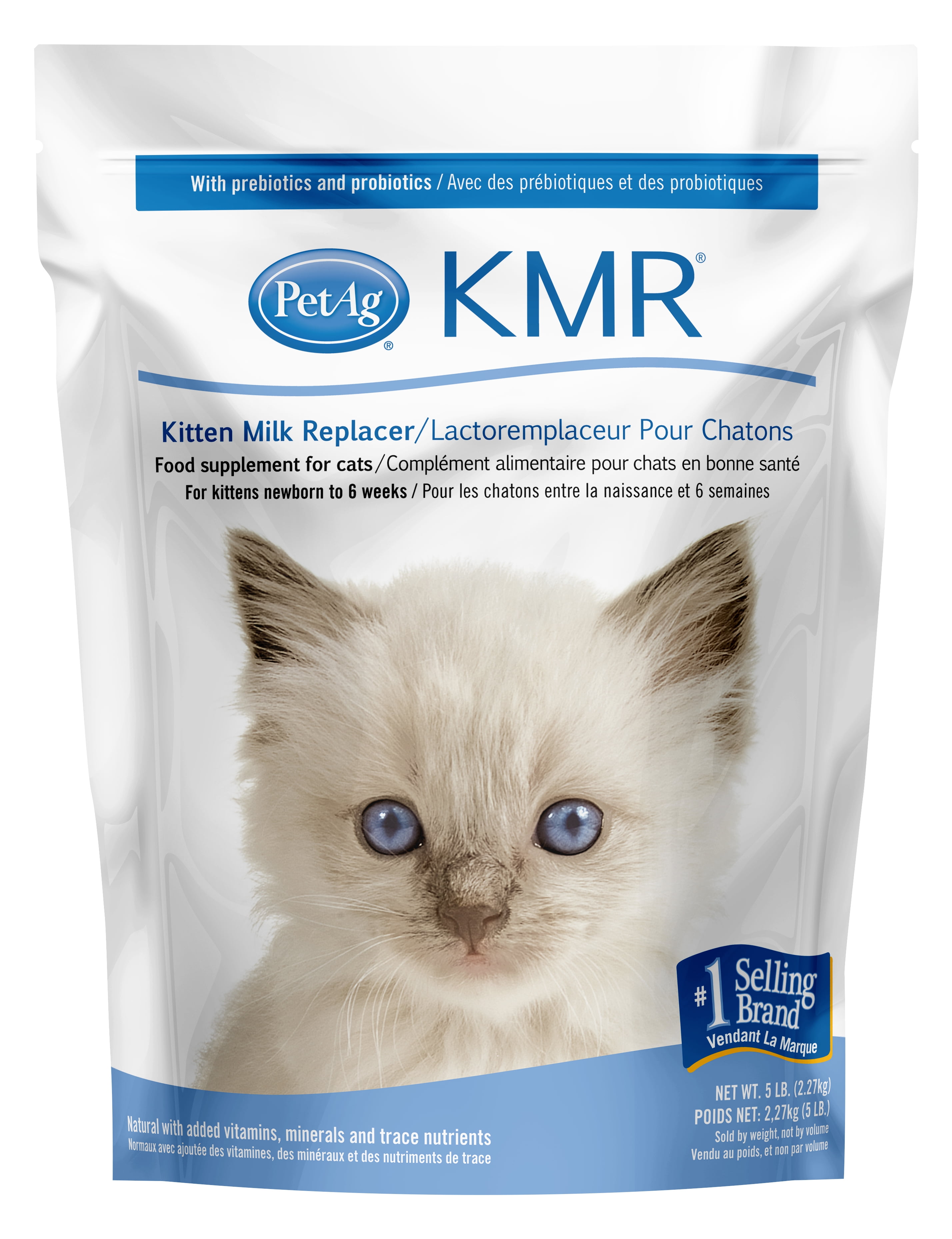 PetAg Kitten Milk Replacer (KMR) Powder Formula, 5 lbs