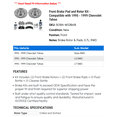 thumbnail image 2 of Front Brake Pad and Rotor Kit - Compatible with 1995 - 1999 Chevy Tahoe 1996 1997 1998, 2 of 2