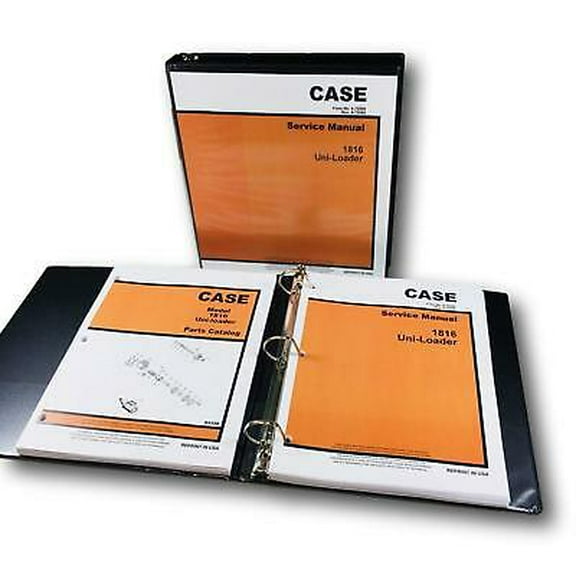 Case 1816 Uni Loader Skid Steer Service Manual Parts Catalog Repair Shop Ovhl