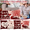 thumbnail image 6 of Valentines Day Decorations-Valentine Pillow Covers 18x18 Set of 4, Pink Red Hearts Be Mine Happy Valentine's Day Throw Outdoor Pillow Covers Anniversary Wedding Cushion Case for Home Sofa Couch Décor, 6 of 9