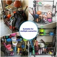 thumbnail image 5 of LAFGUR Garage Sports Equipment Organizer,Ball Storage with Baskets and 4 Hooks, Sports Gear with Wheels for Garages, Gym, Powder Coated Steel, Black, 5 of 8