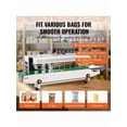 thumbnail image 3 of Continuous Bag Band Sealing Machine, 0.24-0.47 In/6-12 Mm Seal Width, Horizontal Band Sealer Machine With Digital Temperature Control, Bag Sealer For 0.02-0.8 Mm Plastic Bags With Count Function, 3 of 10