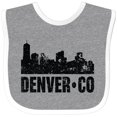 thumbnail image 3 of Inktastic Denver Colorado Skyline Grunge Boys or Girls Baby Bib, 3 of 4